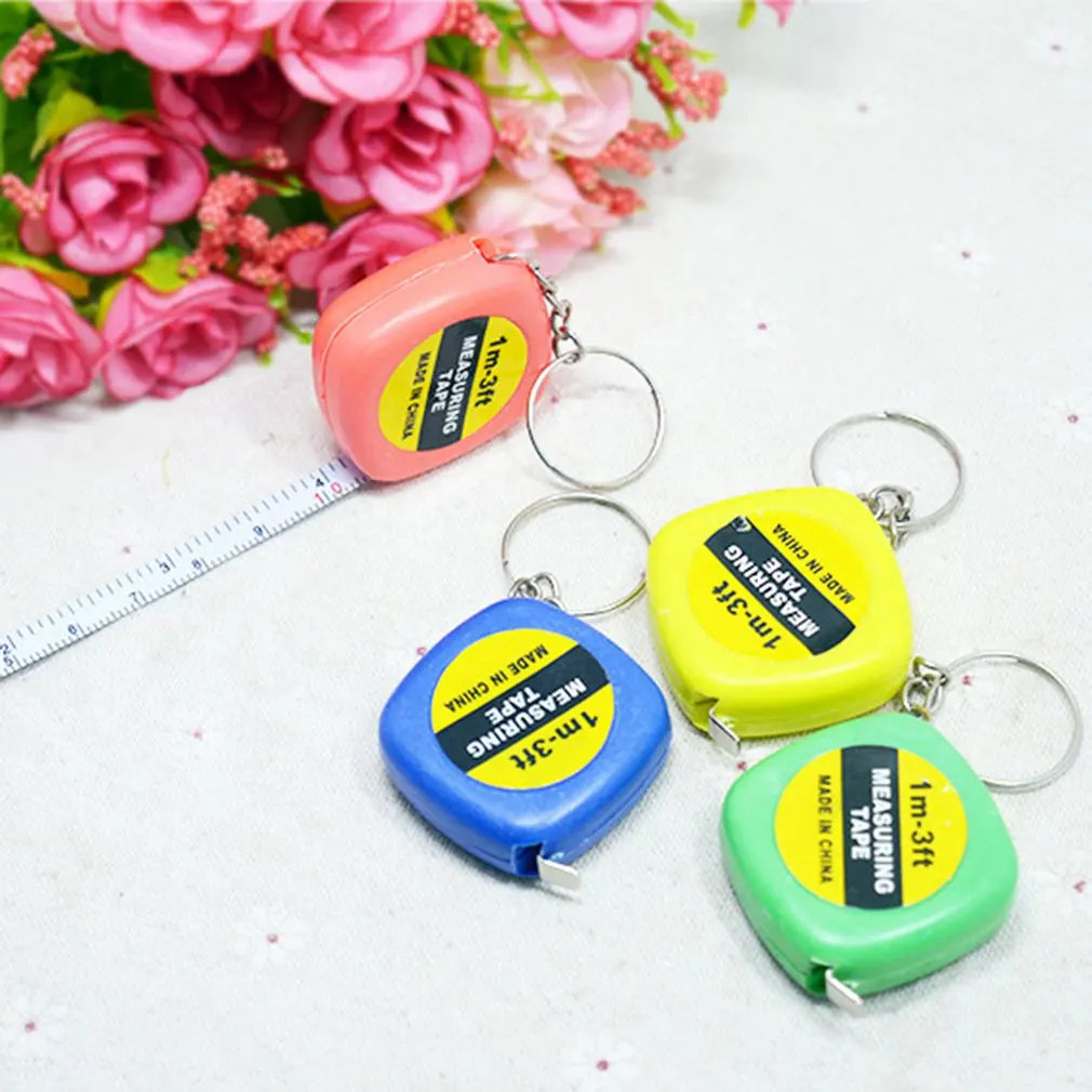 Брелок для ключей милая компактная измерительная лента 1 метр в случайном