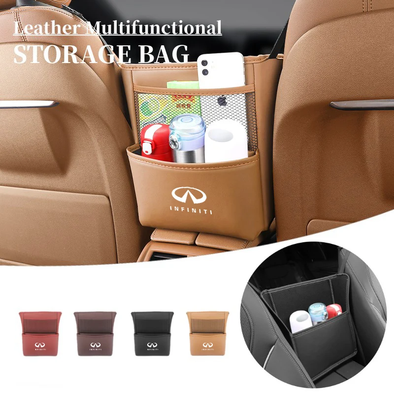 

Leather Car Back Seat Organizer Storage Pocket For Infiniti Q70L QX50 Q50 QX30 QX60 QX80 Q60 Q30 QX70 Q70 G37 G35 G25 JX35 FX35