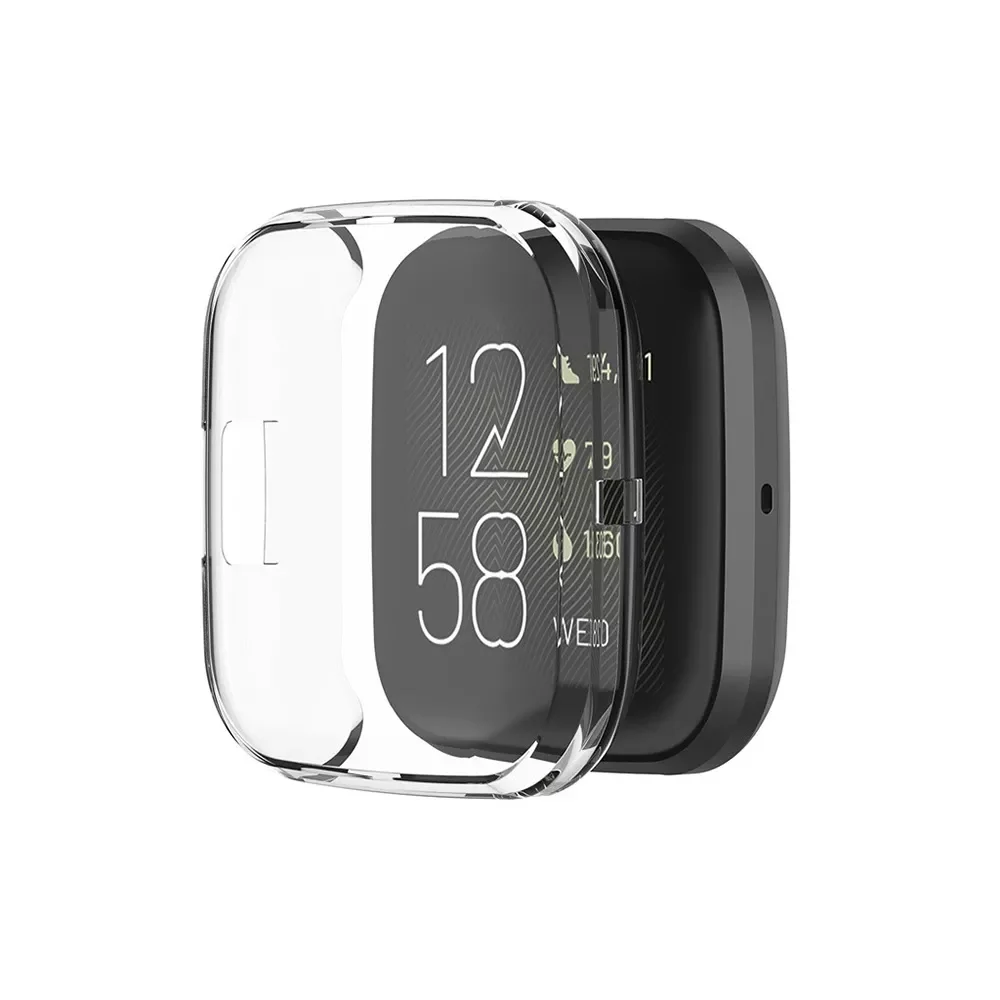

For Fitbit versa 2 Watch Full Cover Glass Screen Protector Soft Ultra-Slim Clear TPU Smartwatch Protector Full Cover