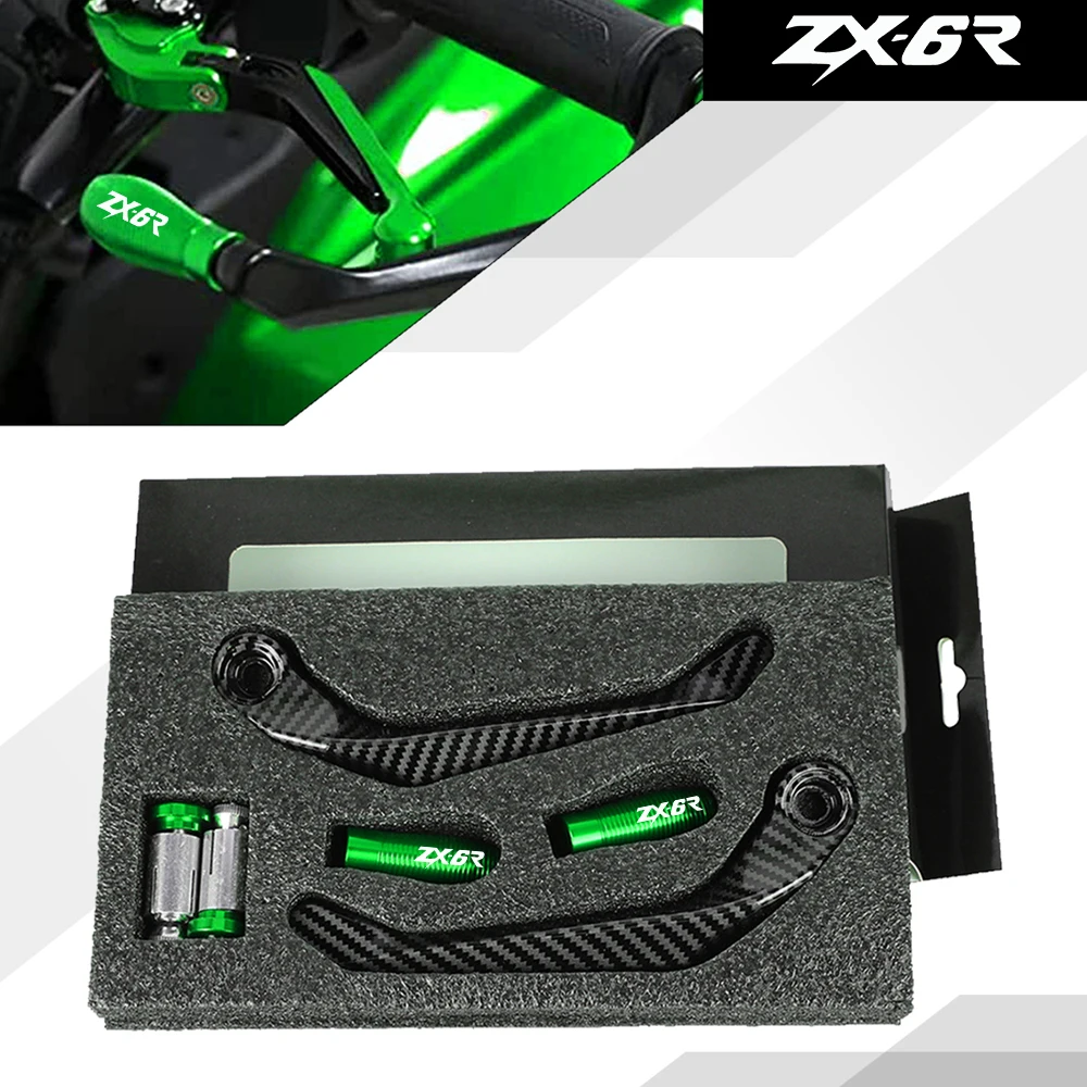 

ZX-6R Brake Clutch Levers Handlebar gripsGuard Protector For KAWASAKI ZX6R ZX 6R 2000-2020 2019 Motorcycle Aluminium Accessories