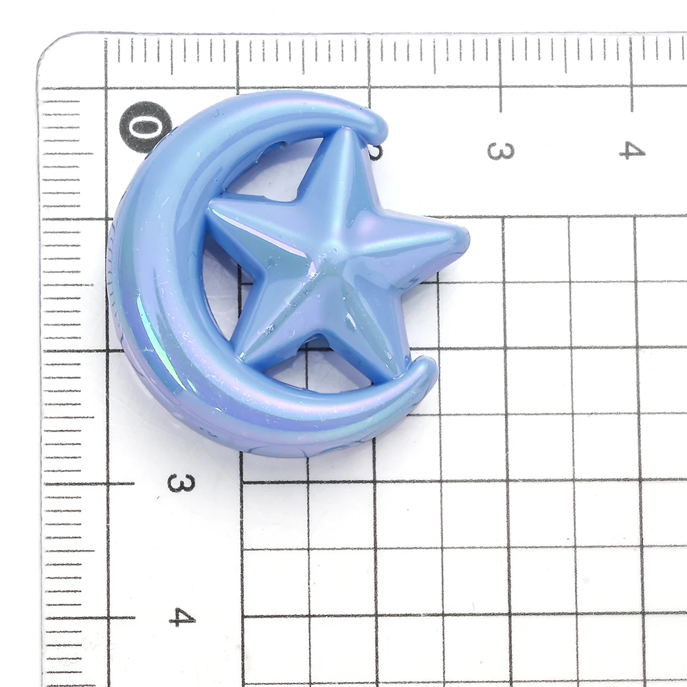 10 шт. акриловые бусины в виде луны и звезд