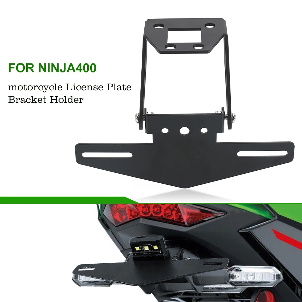 

For Ninja400 Kawasaki License Plate Holder Bracket Frame Tail Tidy Eliminator Ninja 400/250 Ninja250 Z400 2018 2019 2020 2021