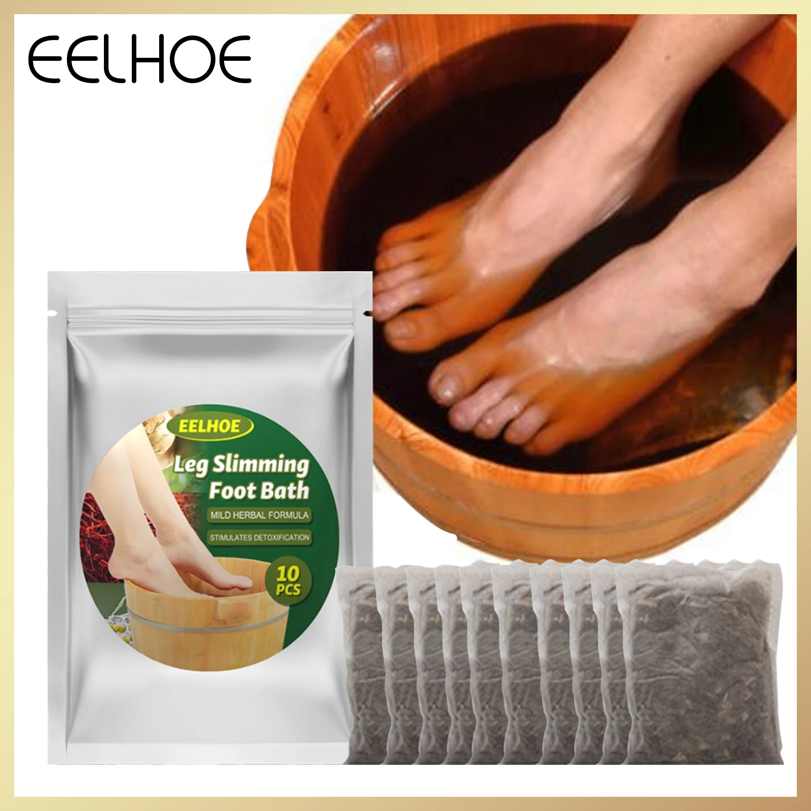 

Порошок для ванны для ног EELHOE, мешок для ванны для ног из полыни, имбиря, сафлора, расслабляющая Успокаивающая мойка для ног, уход за здоровье...