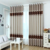 modern curtains for living room bedroom window treatment drapes para la sale striped brown blackout 02