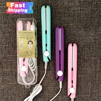 new curling iron mini hair straightener iron ceramic straightening styling tools hair curler flat iron beard straightener