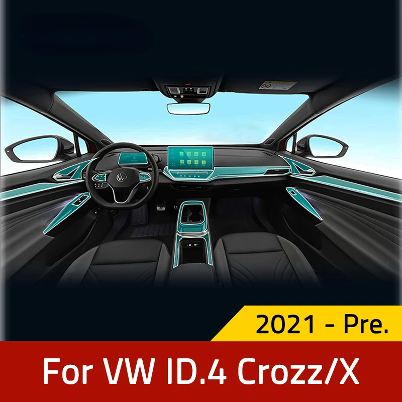 

Car Interior Coverage Sticker For VW Volkswagen ID.4 ID4 CROZZ GTX X PRO Trim Bright Repair Membrane Protective TPU Film Styling