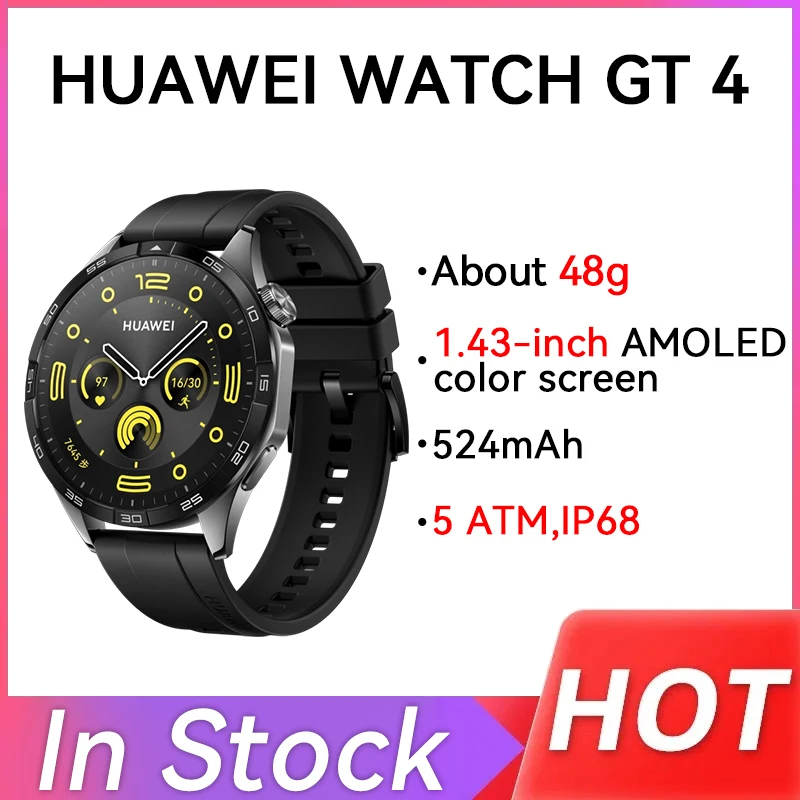 Смарт-часы Huawei GT4 46 мм водостойкие IP68 5 атм