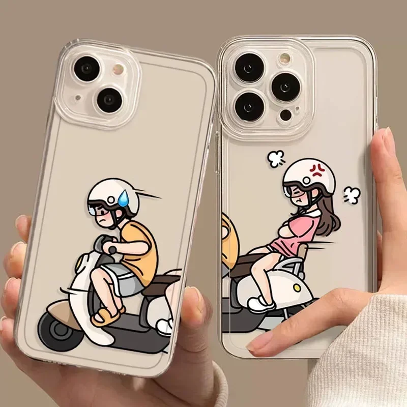 Забавный чехол для телефона с мотоциклетной парой Samsung Galaxy S22 S23 S24 Ultra Plus Cover S22+ S24+