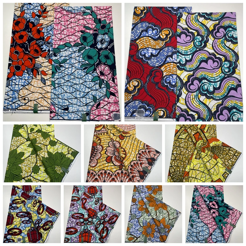 Африканская восковая Ткань 100% хлопок высокое качество африканская ткань с