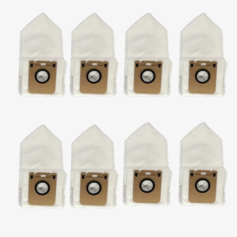 

8Pcs Robot Vacuum Cleaner Dust Bag Spare Parts Kit For Xiaomi Dreame Bot D10 Plus RLS3D Replacement Dust Bin