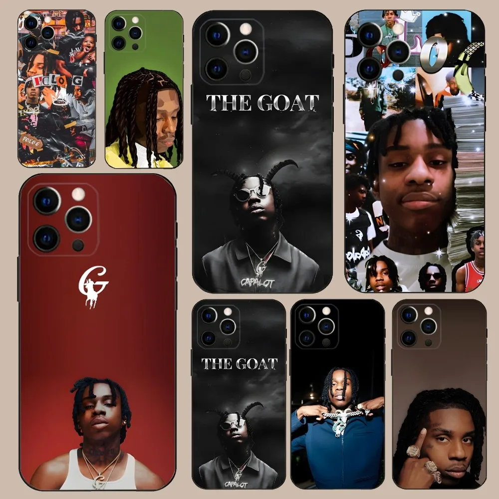 Чехол для телефона P-Polo G Rapper iPhone 16 15 14 13 12 11 Pro X XS Max XR Plus Mini Soft Black Cover