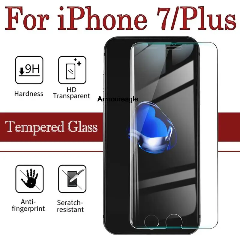 Для iphone 7 Защитное стекло для экрана Plus Защитная пленка стекла на ip aphone 7Plus броня