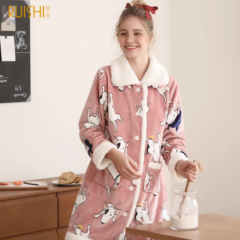 Халат женский зимний J &amp Q милая Пижама цвет в ассортименте 1 шт | Женская одежда