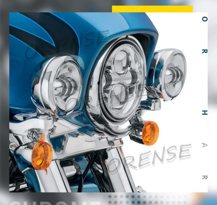 Светодиодные фары дальнего света и дымчатые указатели поворота для Harley Touring Street