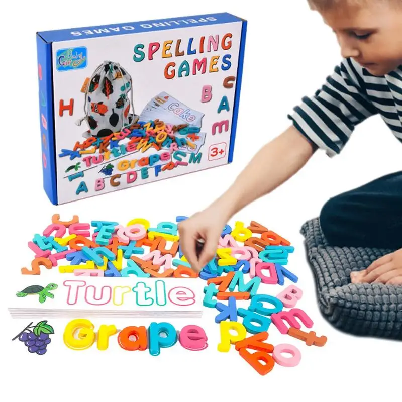 

Spelling Toy Wooden Spell Toy Word Blocks Safe Funny Educational Toy Gift English Spell Game For Language Development Fine Motor