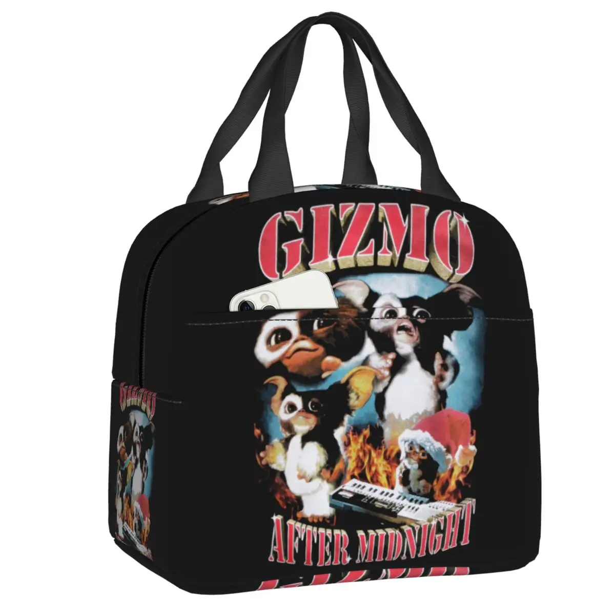

Gremlins Insulated Lunch Bag for Work School Gizmo Mogwai Monster Leakproof Thermal Cooler Lunch Box Women Kids Picnic Food Tote