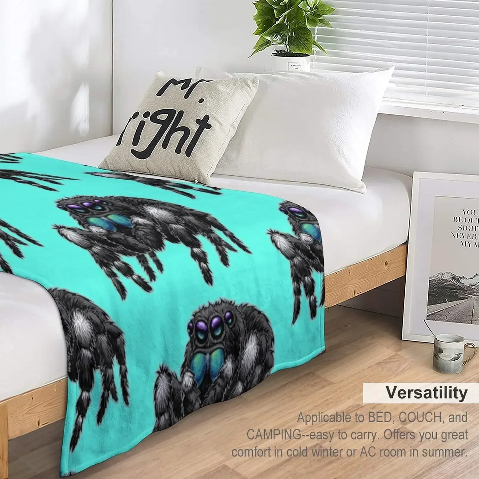 Одеяло для дивана Daring Jumping Spider Phidippus Audax тонкие винтажные красивые одеяла