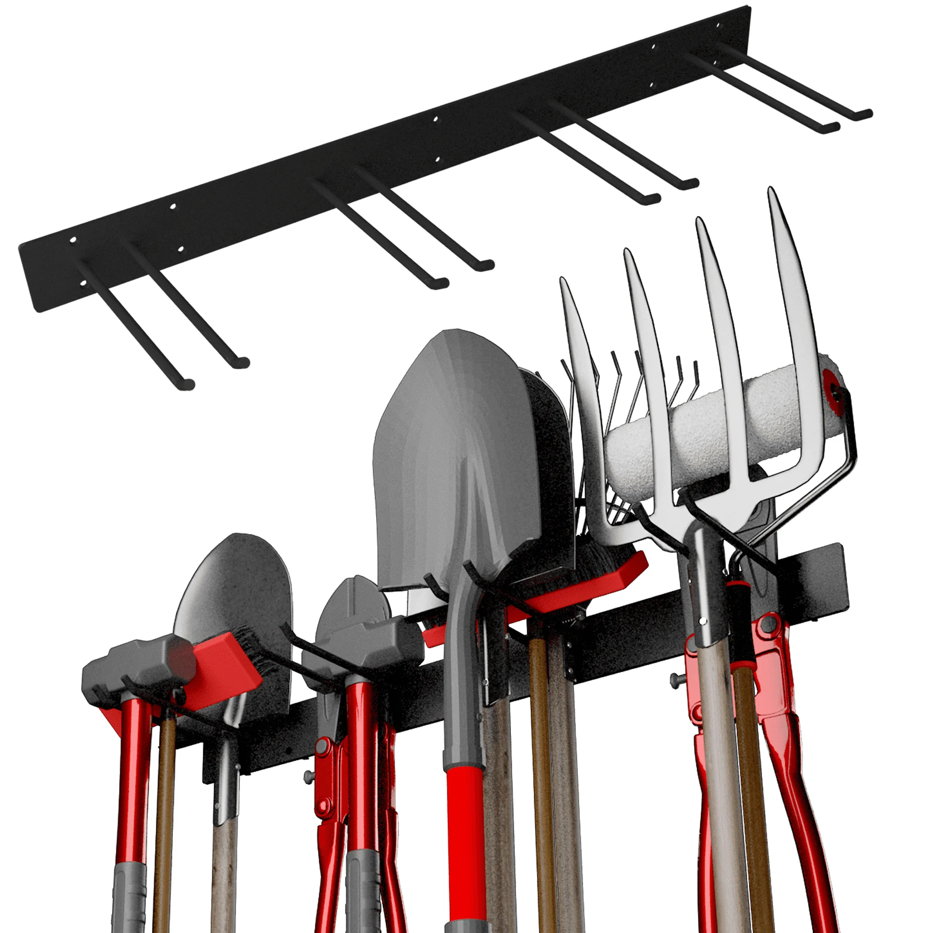 

PeerBasics Solid Metal 36" Wall Mount Shelf Hook Rack, 380 lbs Capacity, Black