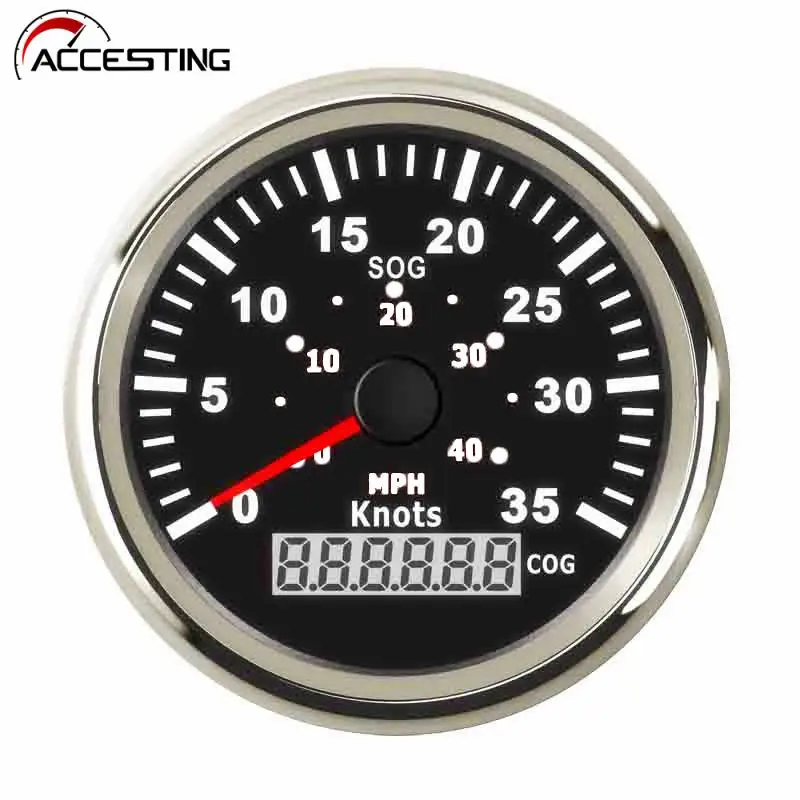 

85mm Car Boat GPS Speedometer Waterproof 35 Knots 40 MPH Speedometer Gauge fit Marine Auto With Backlight 9~32V for Audi