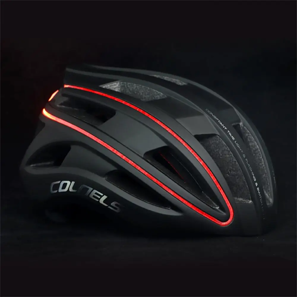 

Mountain Bike Helmet Pc With Taillight Usb Charging 4 Modes Ventilated Bike Equipment Hend Protect Eps Comfortable Riding Helmet
