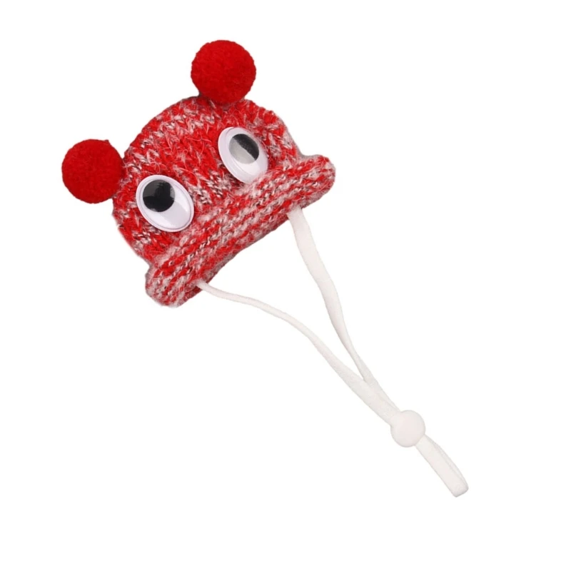 Вязаная шапка для хомяка с морскими свинками и регулируемым ремешком легкая