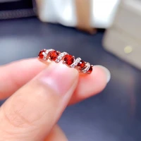 meibapj fine quality natural red garnet gemstone spiral simple ring for women real 925 sterling silver charm fine jewelry
