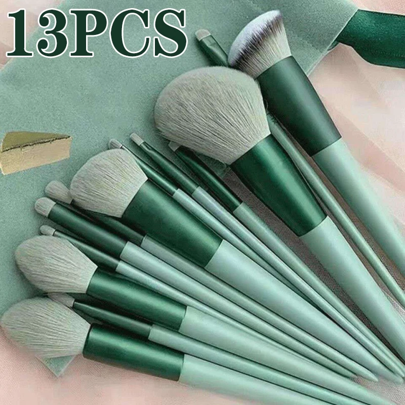 

8/13Pcs Natural Makeup Brushes Soft Fluffy Hair Brushes Contour Eyeshadow Make Up Brushes Foundation Powder Beauty Tool Blending