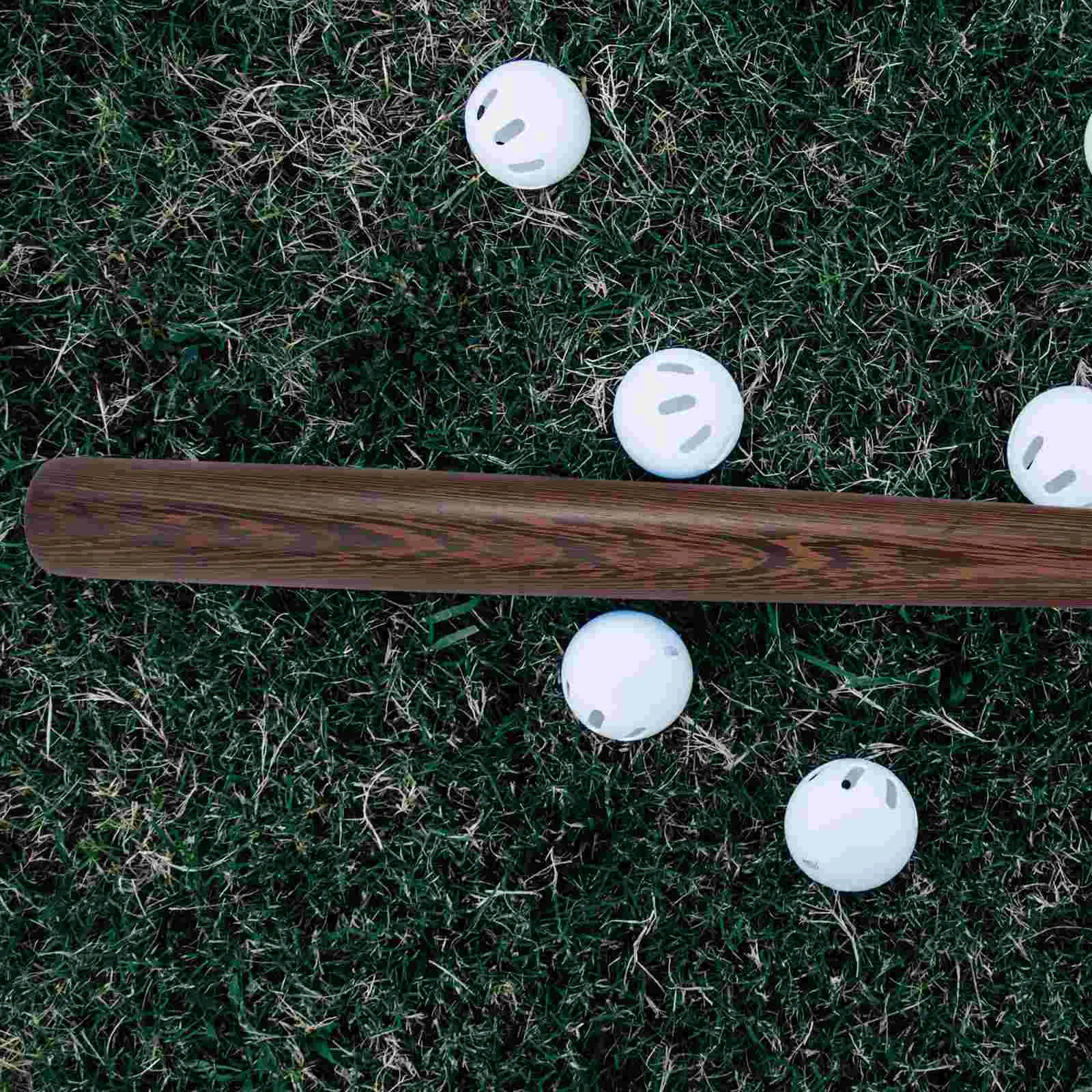 Portable Baseball Training Stick Bat dla nastolatków Sportowy podręczny brązowy drewniany dziecko