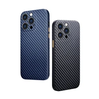 business light luxury leather carbon fiber protective shell for iphone 13mini 13pro 13promax light and thin lens protection case