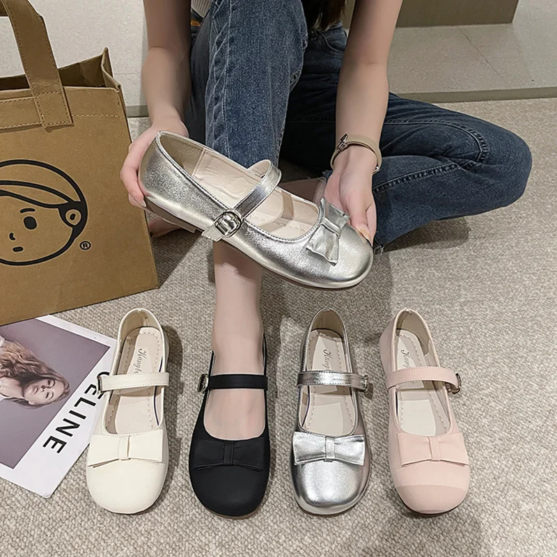 

Женские удобные и элегантные туфли-оксфорды с закрытым носком, черные повседневные туфли на плоской подошве с круглым носком и бантом, L