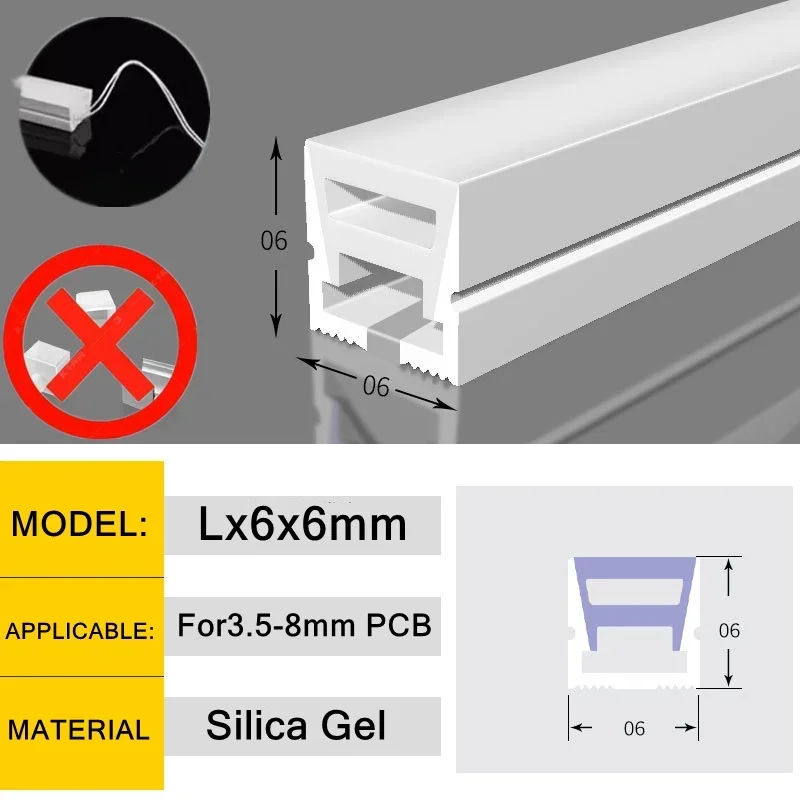 

Светодиодная лента неоновая белая силиконовая IP67 1-10 м