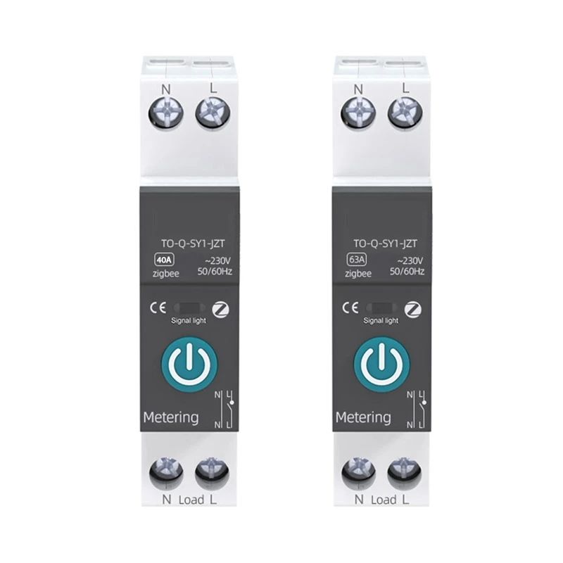 

TUYA Zigbee Smart Circuit Breaker With Metering 1P For Smart Home Wireless Remote Control Switch Google Assistant