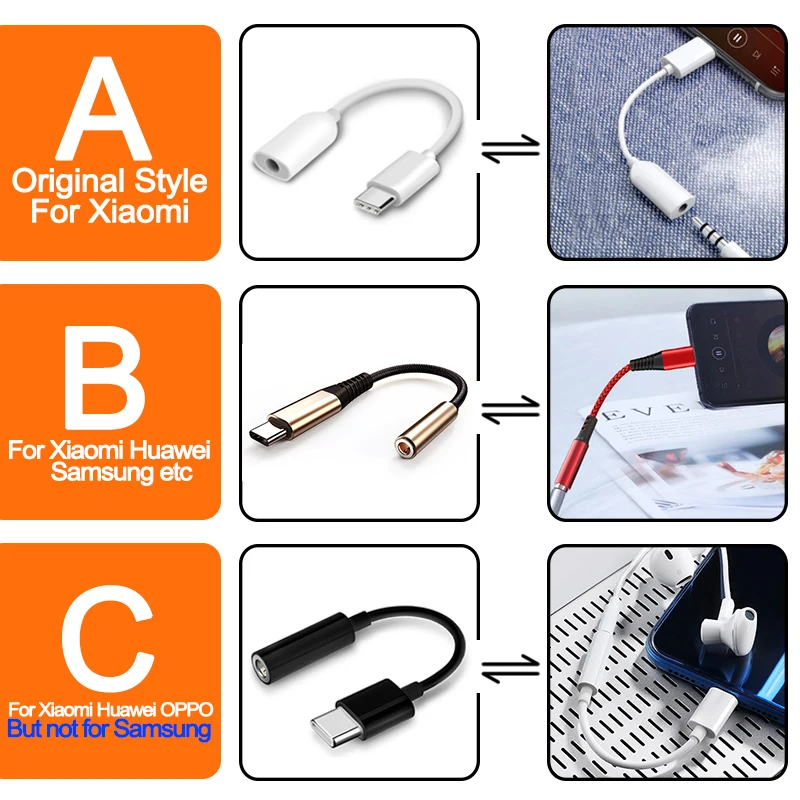 Аудиоадаптер для наушников с разъемом типа C на 3 5 мм кабель Aux Xiaomi Mi 10 11 Redmi K40 huawei