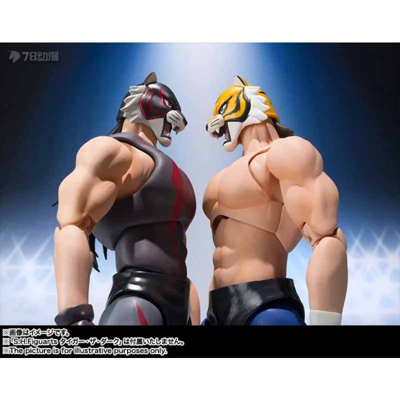 Фото Оригинальная серия BANDAI S. H. Figuarts Muscle Man Series Shura Man, человек с тигровым лицом, блики, подвижная модель Taili People Collect №4