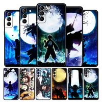 case cover for samsung galaxy note 10 20 8 9 10 ultra f12 f22 m30s m11 m22 5g shockproof black full demon slayer japan anime