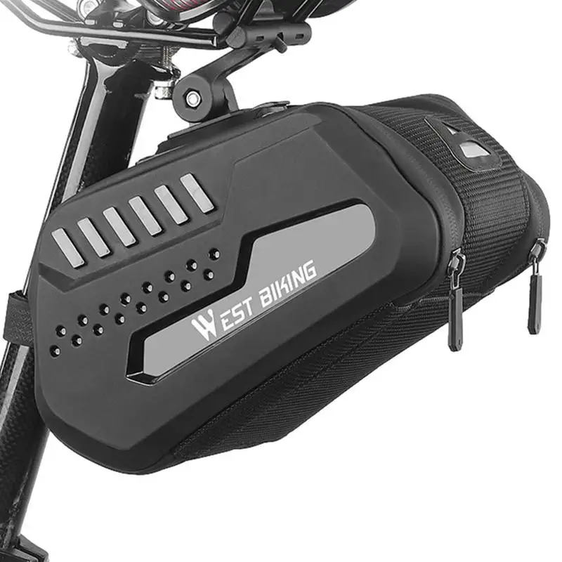 

Hard Bicycle Saddle Bag Waterproof Mountain Bike Saddle Storage Bag Saddle Outdoor Cycling Accessories 2.7L Large Capacity