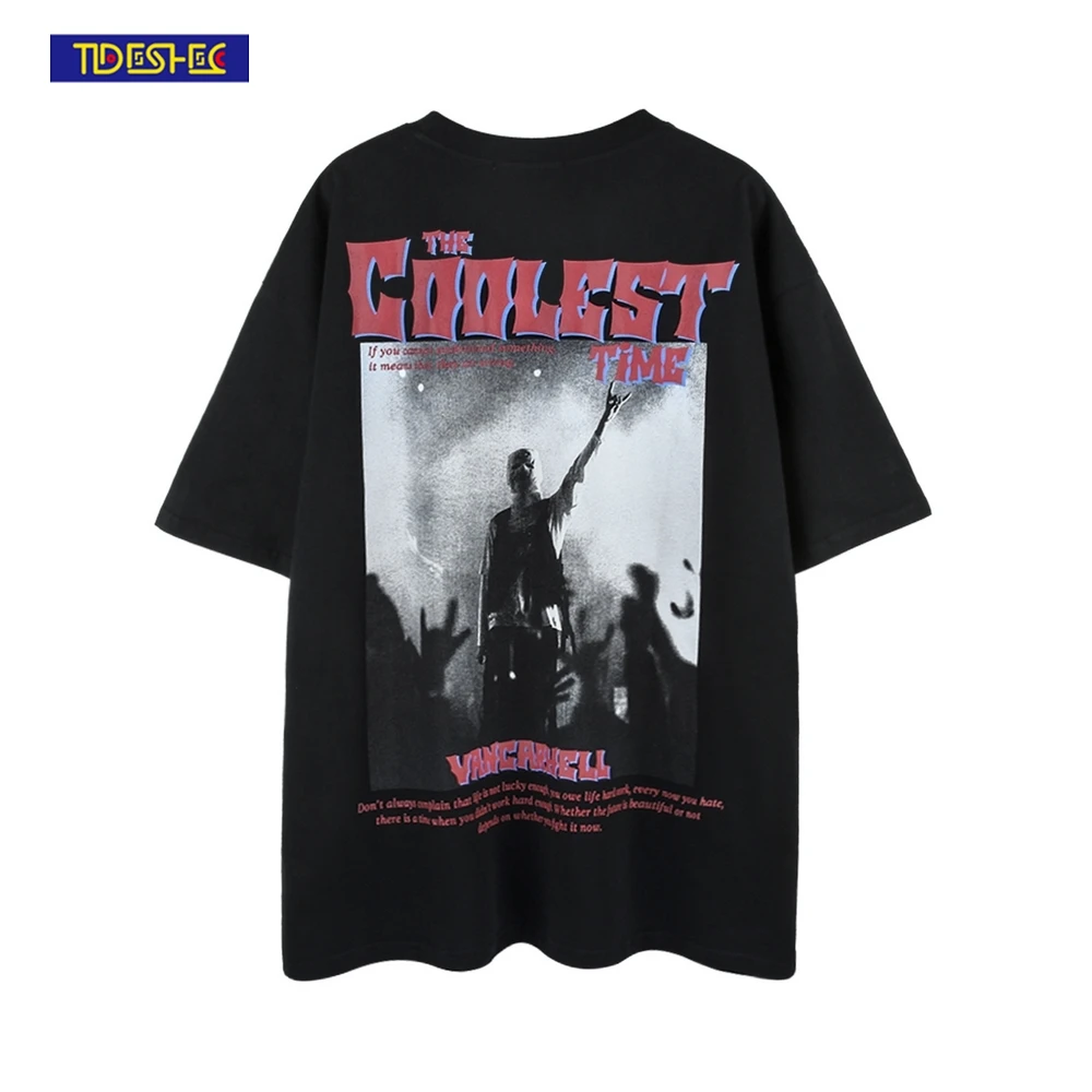 

2022 Men Streetwear Hip Hop T-Shirt Dark Rock Portrait Graphic T Shirt Harajuku Cotton Casual Summer Short Sleeve Tshirt Tops
