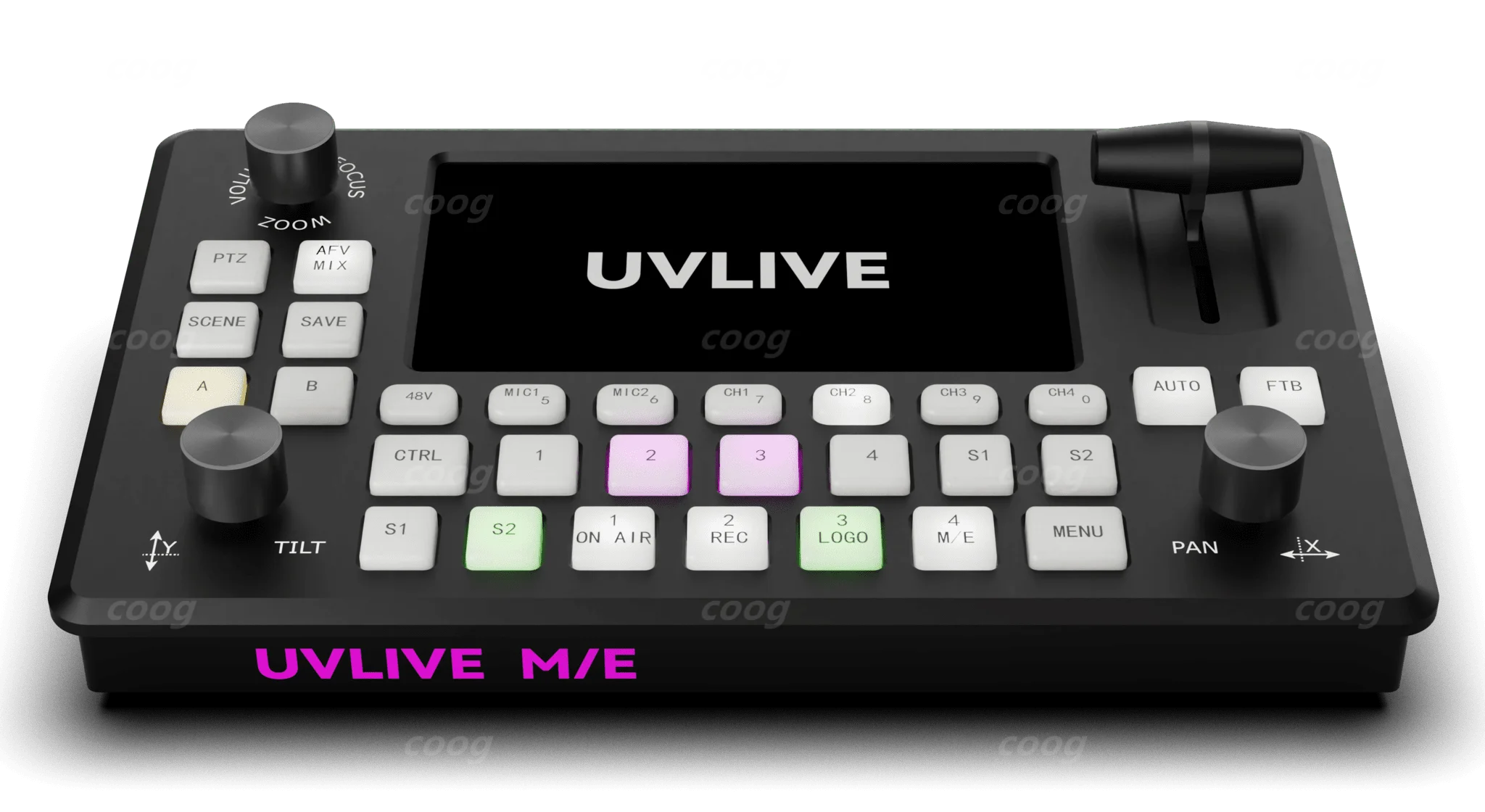 

UVLIVE M/E Video Switcher Mixer Muliti Functional Live Streaming Switcher Hot 4*HDMI Input for SPROLINK NEOLIVE R2 Plus