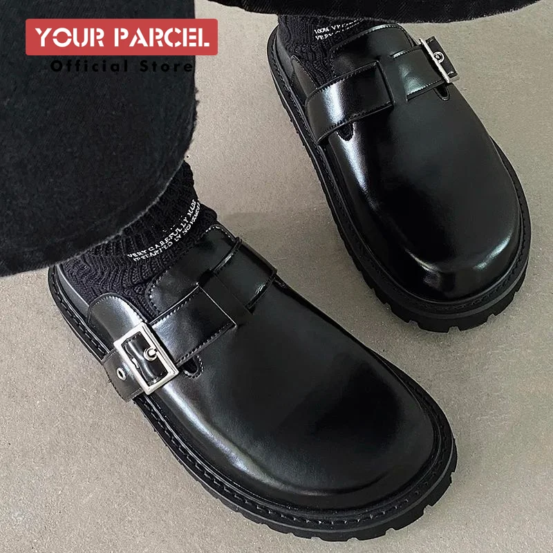 Мюли birken мужские яркие черные универсальные туфли для поездок с кожаным носком