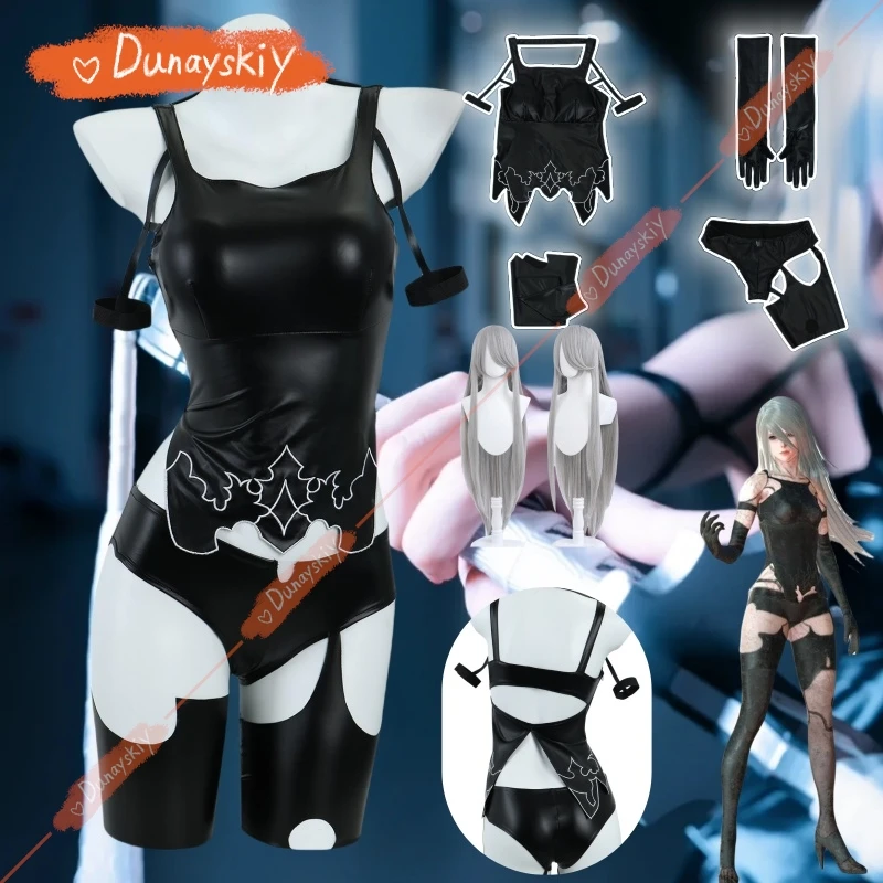Костюм для косплея Game NieR:Automata A2 сексуальный черный боевой костюм женщин красивый