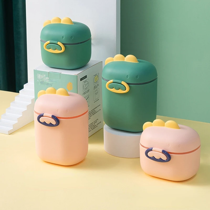 

Baby Milk Powder Container Portable Dinosaur Food Storage Box Essential Cereal Infant Milk Powder Box Toddle Snacks Container