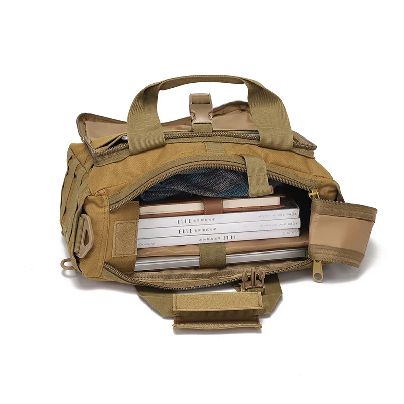 Фото Новый рюкзак, тактический Molle, нейлоновая сумка через плечо, сумки для ноутбука, портфель, уличная многофункциональная сумка для альпинизма №3