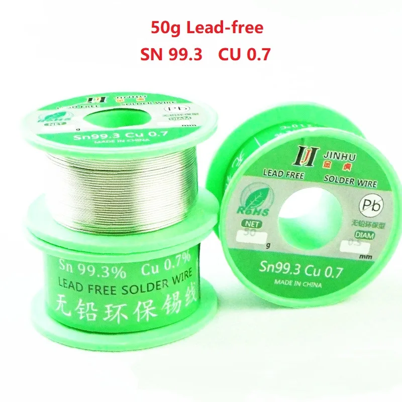 50g Lead-free Solder Wire 0.5-1.0mm Unleaded Lead Free Rosin Core for Electrical Solder RoHs