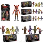 Милые подарки, детская игрушка, 4 шт.компл. FNAF пять ночей, фигурки героев из мультфильма соблюдены безопасности, игрушки Бонни Фокси, 5 Fazbear, модель куклы-медведя