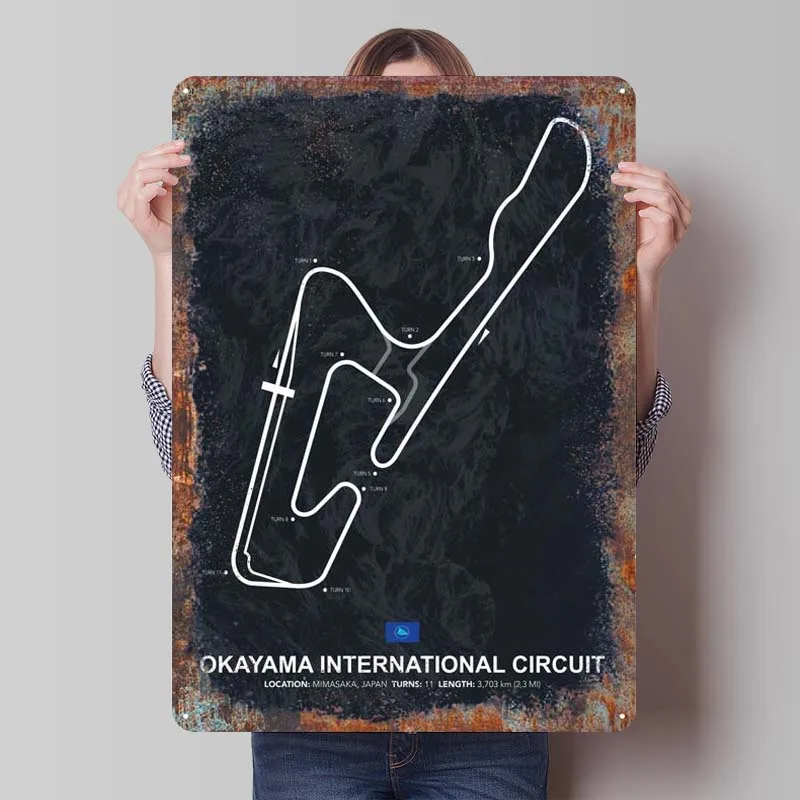 Okayama International Circ жесть знак спортивный плакат украшение настенная художественная