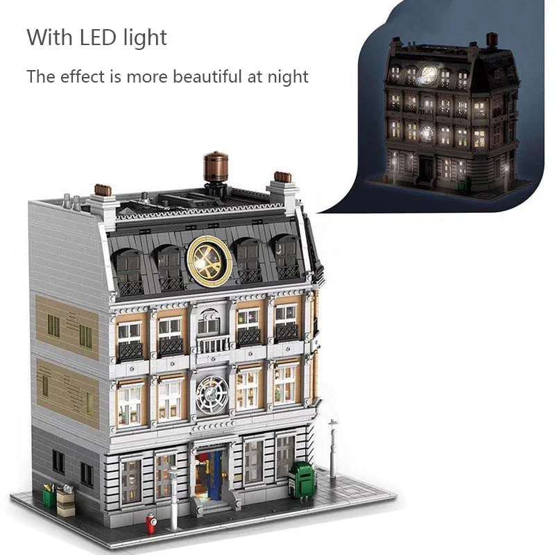 Наборы зданий дома Sanctum Sanctorum Movie MOC с видом на улицу города 613001 Модель модульных