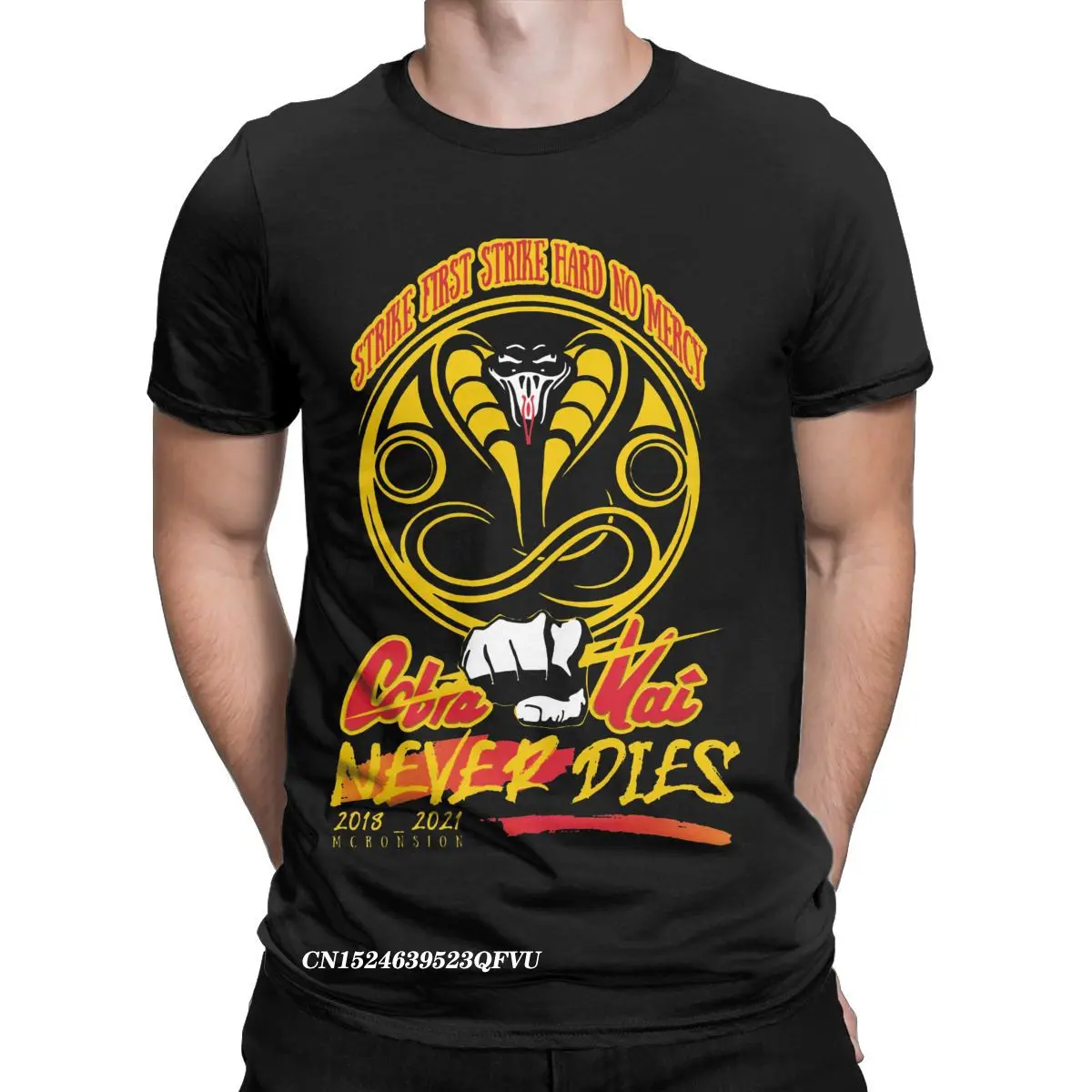 

Cobra Kai Never Dies Tee Shirt For Men Women Karate Kid Miyagi-Do Movie Cotton Tees Round Collar Harajuku Tshirt Clothing