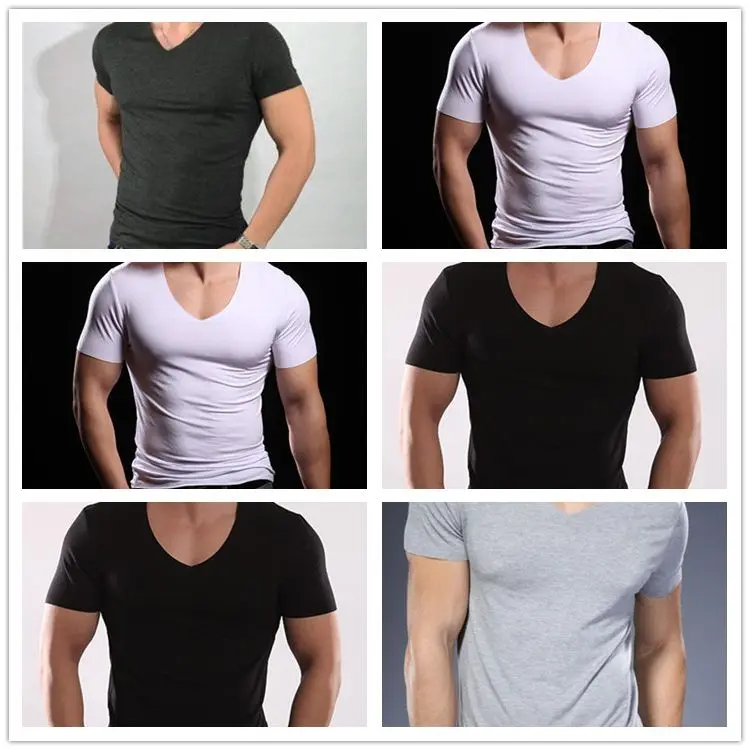 

5376-RD ashion jacquard men's short-sleeved T-shirt casual t-shirt male 2018 summer new brand men's clothing