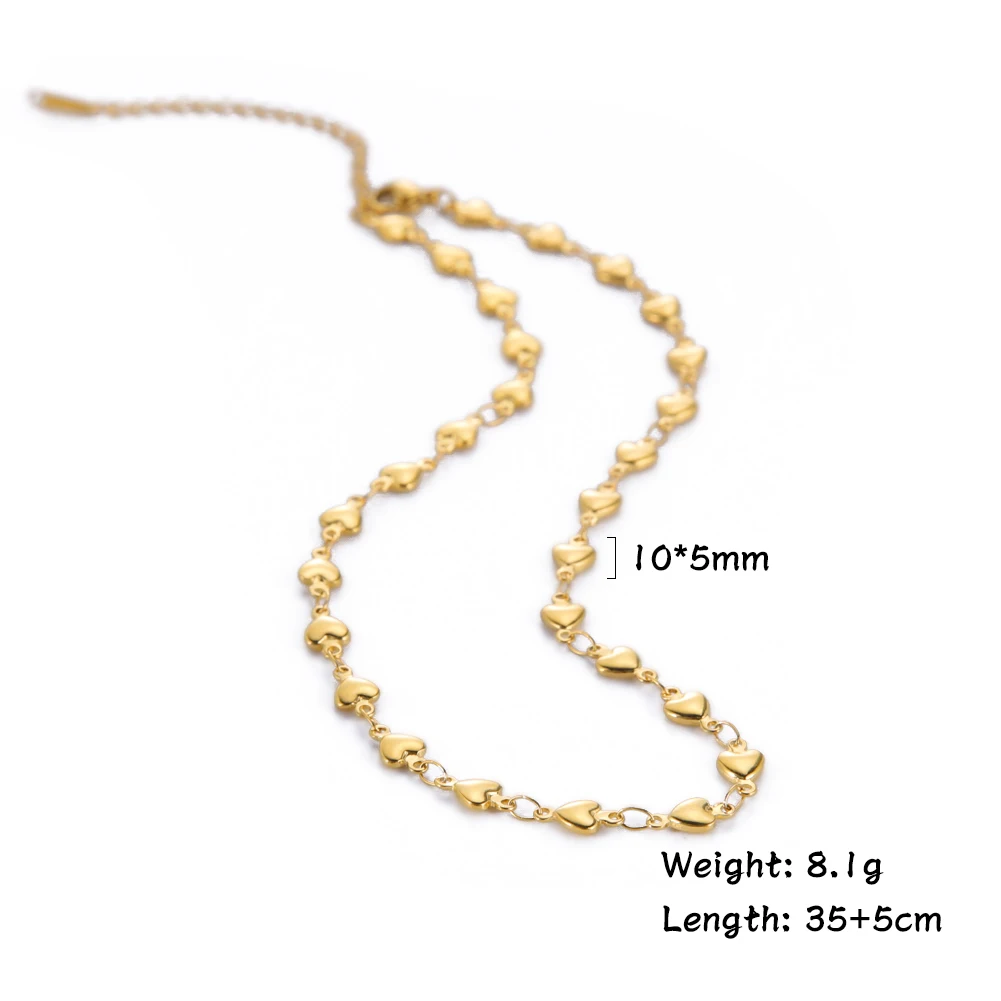 Ожерелье женское с бусинами в форме сердца