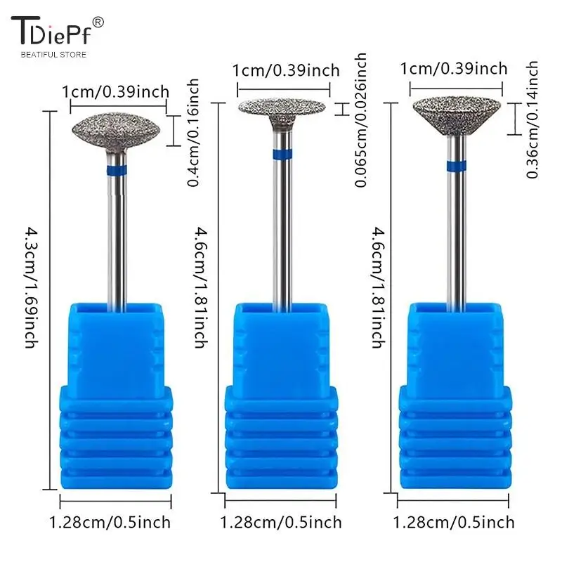 

1 шт. Алмазный Фрезерный резак фрезы для маникюра электрические пилки для ногтей синие шлифовальные сверла фрезы Резак для дизайна ногтей инструменты аксессуары